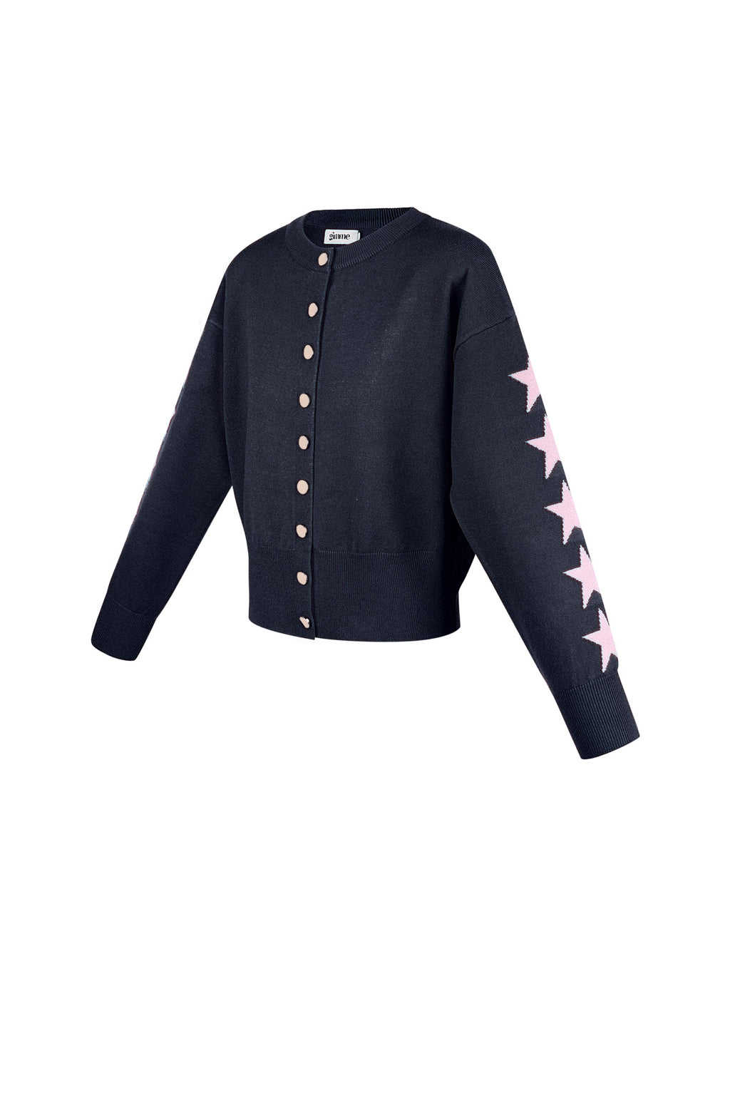 Viskose Strickcardigan Damen Kurzmodell Sternmuster