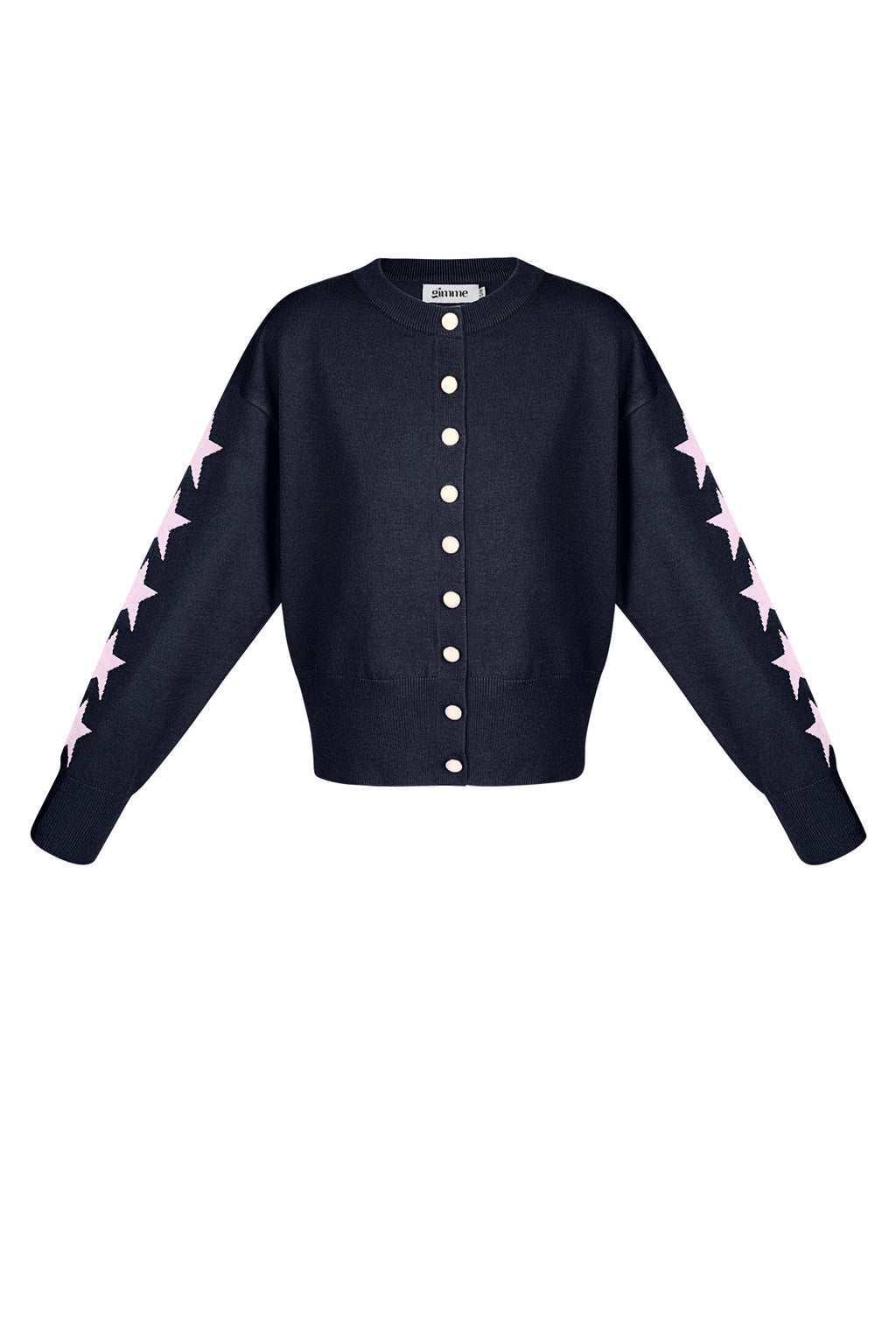 Viskose Strickcardigan Damen Kurzmodell Sternmuster