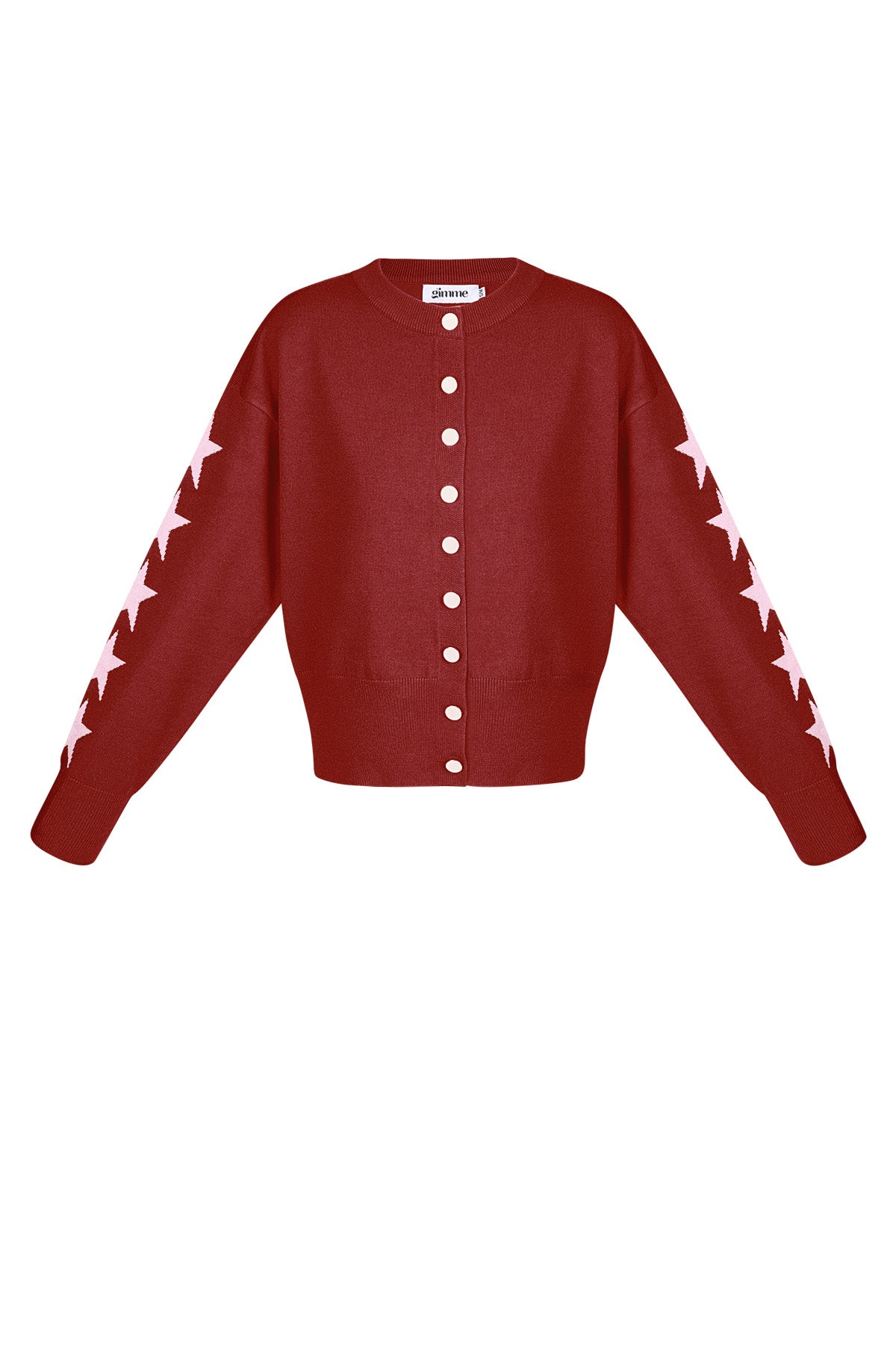 Viskose Strickcardigan Damen Kurzmodell Sternmuster