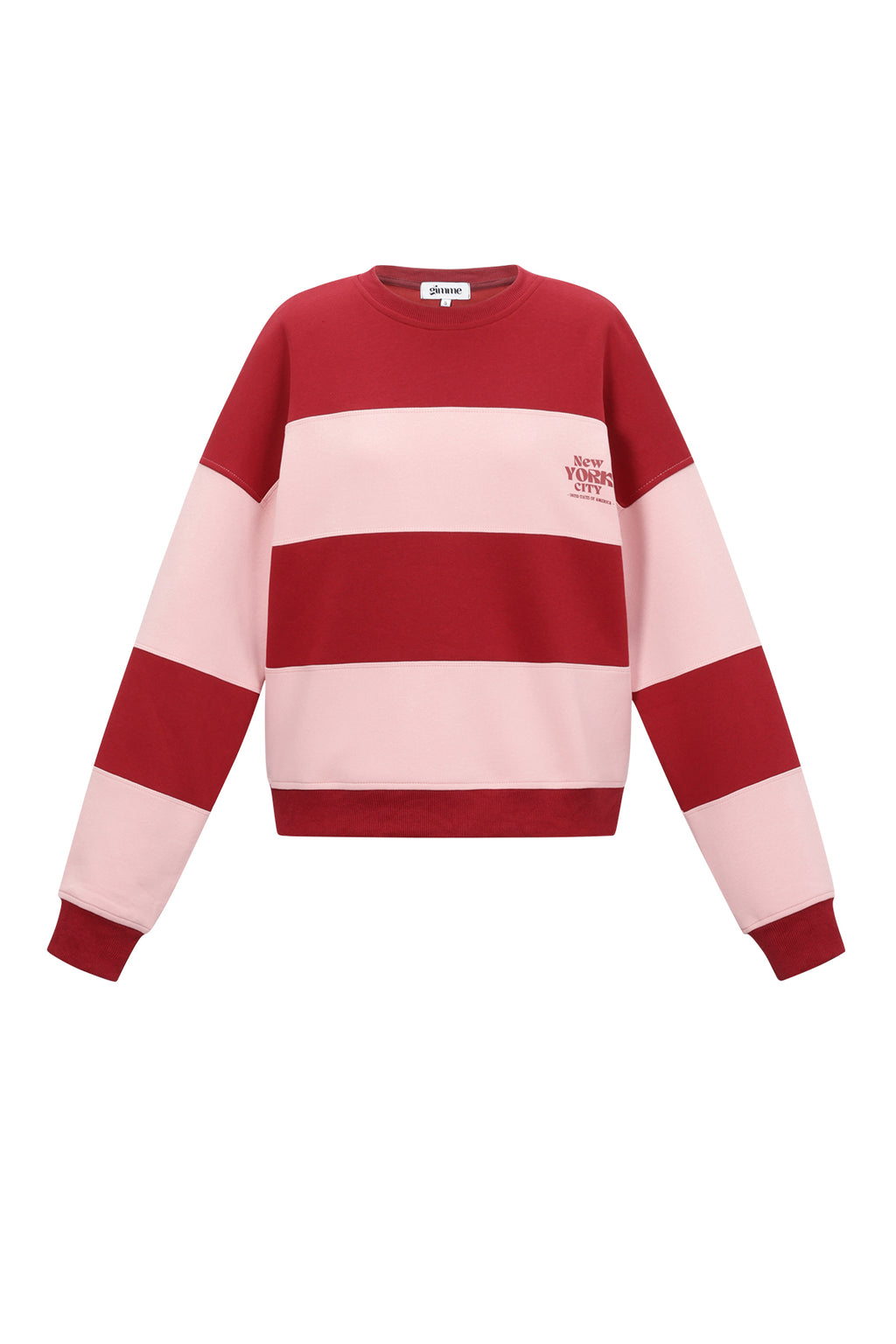 Knitted Cotton Women's Long Sleeve Top Casual Stripes