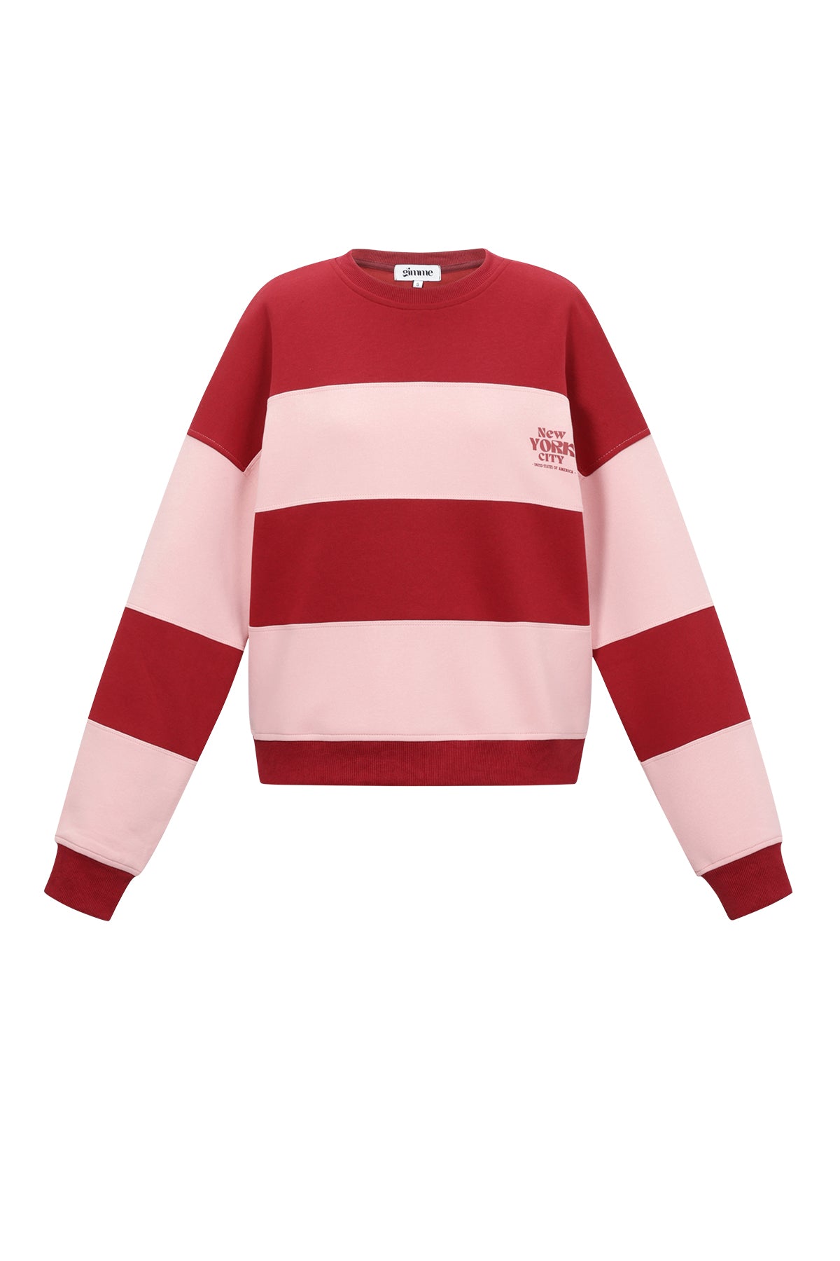 Knitted Cotton Women's Long Sleeve Top Casual Stripes