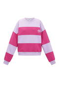 Knitted Cotton Women's Long Sleeve Top Casual Stripes